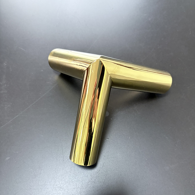 Zotye ze stalinierdzewnej złoto galwanizowane trójkątne trzy-Ozdoba wymiarowa pustego stoiska