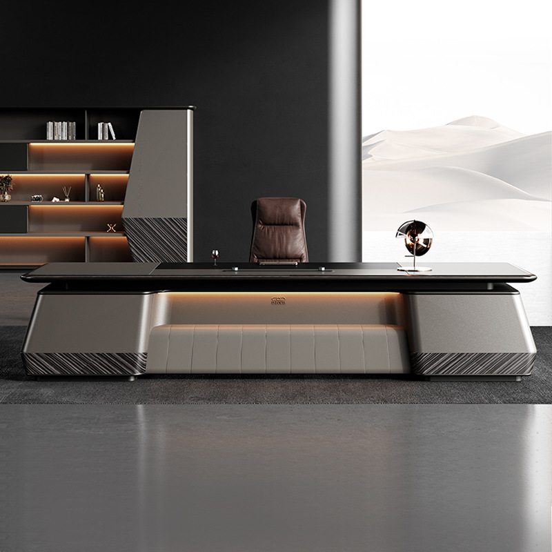 Panel luksusowy model DBT006-Menedżer stylu Pojedyncze biurko wykonawcze, przewodniczący\\Duże biurko z zestawem krzeseł, biurko szefa